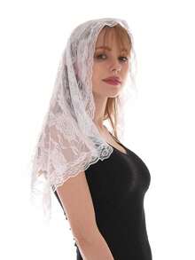 1pc Bridal Lace Wedding Veil For Wedding - Multicolor - View 9