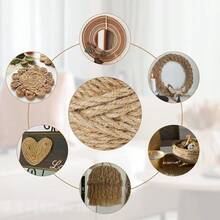 6mm/8mm/10mm 10M Natural Retro Jute Rope DIY Home Thick Twine String Crafts Jute Cord Ribbon Wedding Pet Cat Scratcher Tools Bundling Gardening Party Decor (No Cylinder) - Multicolor - View 5