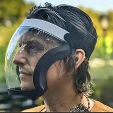 Masque de protection intégral unisexe transparent, masque de moto/vélo coupe-vent, anti-poussière, protection du visage pour le soudage