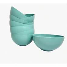 Kit 10 Units Plastic Bowls 370ml - Cyan - View 2