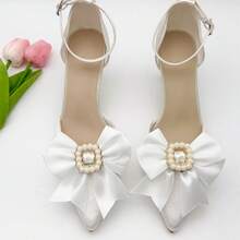 2pcs Fashionable Diamond-Encrusted Bow Shoe Clips, Elegant Removable DIY Shoe Decor Accessories, Suitable For Women Casual Party - Multicolor - View 18