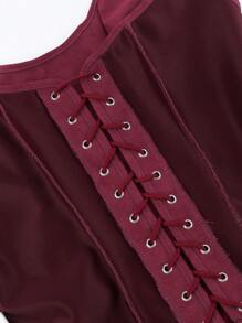 Lace-Up Front Wide Strap Women Corset Top Tank, Tight-Fitting Waist Slimming Bustier Top For Costume, Punk Crop Top, Clubwear, Cosplay, Halloween