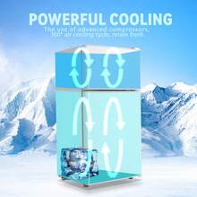 WANAI Mini Fridge With Freezer, 2.4 Cu.  Ft. Small Refrigerator, Dorm Fridge With 2 Door For Bedroom/Apartment/Office-Food Storage, Cooling Drink, Chilled Facial Mask - 查看 7