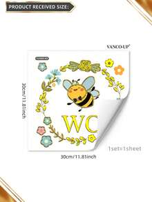 1 件花卉和字母图形墙贴，现代 PVC 标志印花墙贴，适用于浴室，贴纸，墙贴，乙烯基贴花，用于家庭装饰，春季装饰品让您的家焕然一新，Rama 装饰贴纸礼物生日毕业 - 彩色 - 查看 12