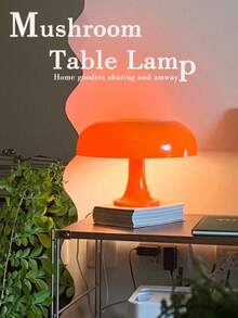 1pc LED Mushroom Decorative Table Lamp, USB Powered Reading Light/Eye Protection Lamp, 3-Color Dimmable Orange/White Mushroom Modern Romantic Artistic Table Lamp, Suitable For Home Decor Mood Light, Applicable To Bedroom, Living Room, Tea Room, Party Decoration - Mushroom Table Lamp - View 2
