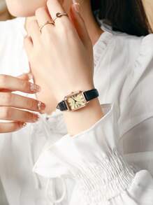Vintage Small Dial Women's Watch, New Student Sports Small Rectangular Watch, Minimalist Casual Quartz Watch