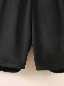 Osito de baloncesto Camiseta estampada para niños Ropa de verano de 2 piezas Transpirable Ropa de diario Perfecta para actividades al aire libre - Negro - Ver 8