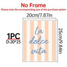 1pc LA DOLCE VITA Art Print, Italian Summer Wall Art, Italian Quote Poster, Coastal Wall Art, Euro Art Print, Aesthetic Italian Art,Canvas Wall Poster, Bedroom Living Room Hallway Decoration Gifts Birthday Graduation - Multicolor - View 23