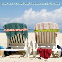 5 Elastic Beach Chair Towel Straps – Vibrant Tropical Prints | Pool & Vacation Summer Accessories | Lightweight, Portable Design