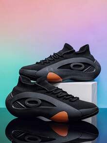 男士运动休闲鞋篮球鞋透气跑步鞋男士网面健身鞋高端男鞋大码新款休闲滑板鞋男士透气运动鞋轻便舒适百搭时尚运动休闲鞋系带男鞋运动鞋