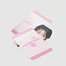 92 件韩流明星系列迷你贴纸 - 双面 Lomo 卡，粉色格子和星星设计，个性化相册装饰，婚礼剪贴簿用品，情人节、生日、节日、庆祝装饰 | 庆祝设计 | 主题派对配饰，返校季，学校礼物，高品质 - 生日礼物 - 圣诞节礼物 - 复活节礼物 - 情人节礼物 - 完美礼物 - 彩色 - 查看 3