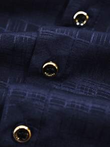 Camisa de manga larga a cuadros clásica para hombres, de moda y cómoda, adecuada para negocios y ocasiones casuales