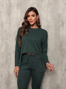 Elegant Women's 2-Piece Lanzinha Set - Green - View 3