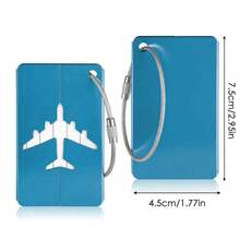 1pc/3pcs Personalized Luggage Tags For Suitcases,Bag Tags For Luggage Travel Luggage Tags With Privacy Name Card,Small Metal Luggage Tags Luggage Identifiers For Suitcases.Customized Text And Colour Gift. - Multicolor - View 18