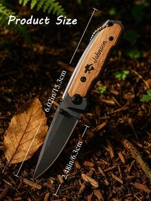 1PC Customized Engraved Pocket Folding Knife, Personalized Knife With Stainless Steel Point Lock Blade Knives And Lightweight Lockback Multi-Tool For Camping, Outdoor, Hunting,Survival And EDC Groomsman Gift, Gift For Boyfriend, Gift For Dad, Father's Day