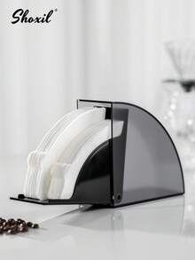 shoxil 1 个带防尘盖的咖啡滤纸架，咖啡过滤器储存容器，滤纸盒，容量为 150 个锥体或过滤器 - 濾紙盒 - 查看 5