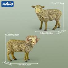 Realistic Farm Animal Figurines Toys Set, Plastic Learning Educational Playset Animal Themed Party Supplies For Easter Egg Birthday Christmas,Farm World - Pig, Goose, Chicken, Duck, Dairy Cow, Donkey, Water Buffalo, Sheep, Rabbit, Dog, Cat, Parrot Farm Animal Toys For Kids Girls Boys Ages 3+