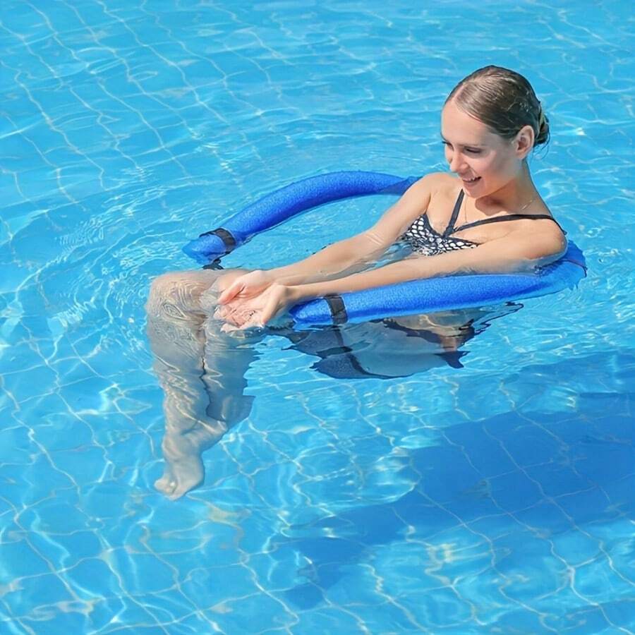 1pc Floating Water Chair, Must-Have For Home Pool/Bathtub Swimming, Water Sports Equipment, Made Of , Tear-Resistant And UV-Resistant Material, Portable Non-Inflatable Swim Ring With Buoyancy Enhancer - Multicolor - View 1