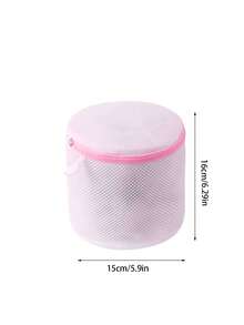 1pc Bra Underwear Care Wash Bag Laundry Net Wash Bag (Pillar Flower Pattern Random). - White - View 7