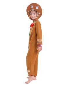 Conjunto de 2 piezas de sombrero y mono de hombre de jengibre para niños, disfraces para actuaciones en escenario y festivales para niños - Multicolor - Ver 9