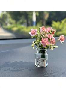 1pc Beautiful Mini Flowerpots, Simulating Various Greens, Decorate Desktop Models, Suitable For DIY Handicrafts, Photography Props And Home Decoration Accessories - White Jasmine - View 3