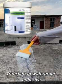 1 Piece Of Transparent Waterproof Adhesive, Transparent Waterproof Coating, Leak-Proof Adhesive For Roofs, Bathrooms, Balconies After Tile Removal. It Is Suitable For Waterproofing Roofs, Bathrooms, Kitchens, And Walls Without Damaging Tiles.