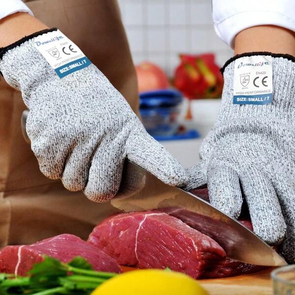 Dowellife Cut Resistant Gloves  Level 5 Protection, Safety Kitchen Cut Gloves For Chef Oyster Shucking Mandolin Knife Butcher Meat Cutting