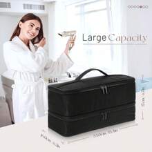 Estojo de Viagem Portátil de Grande Capacidade para Secador de Cabelo e Acessórios, Nécessaire, Bolsa de Toucador, Ferramentas de Penteado, Essencial para Viagens, Presentes de Feriados (Dia dos Namorados, Natal, Dia das Mães)