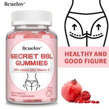 Secret BBL Gummies - With Vitamin B12 And Folate - Enhanced Curves - For A Fuller Figure - 60 Gummies - 1 chai - Xem 1