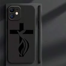Funda de teléfono móvil con diseño de arte de paloma cruzada, adecuada para 16 15 14 13 12 11 Pro Max, regalo para hombres y novias - Negro - Ver 4