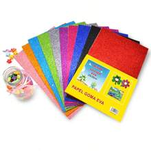 ورق تبطين اسفنجي لامع بحجم A4 مع ظهر لاصق، ورق رغوي إيفا سميك 1.8 مم لامع، مناسب للأشغال اليدوية والهدايا وبطاقات عيد الحب