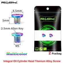 Risk Cycling Titanium Alloy Screws For Brake Cylinder Heads Of Mountain Bikes, Integral And Split Oil Chamber Cover Screws, SLX/XT/XTR Fixed Titanium Screws