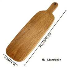 1 Piece Creative Slicing Board With Handles, Cheese Board, Wooden Tray, Snack Tray, Picnic Accessory For Deli Platters, Ideal For Kitchen And Restaurant Serving Trays, Christmas And Party Decoration