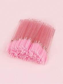 100 chiếc cọ chải mi dùng một lần, cọ trang điểm uốn mi, cọ kẻ lông mày, dụng cụ trang điểm, lược chải mi màu đỏ pha lê hồng. - Nhiều màu - Xem 6