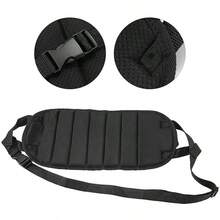 1pc Black Airplane Footrest Portable Adjustable Strap For Travel Lightweight Desk Hammock Leg Rest For Airplanes, Offices, Outdoors, And Cars. - Multicolor - View 4