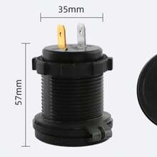 30W快速车载充电器，4口充电器带LED电压显示，适用于12V/24V/40V汽车、船舶、摩托车充电适配器 - 黑色 - 查看 6