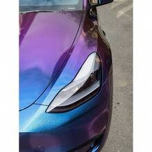 120" X 60" Gloss Metallic Chameleon Purple Blue Vinyl Film Wrap Air Bubble Free