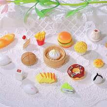 1 Stück realistisches Mini Dim Sum Kuchen Burger Spielzeug Essen, Miniatur Puppenhaus Dekoration, kreatives Zuhause Dekorationszubehör