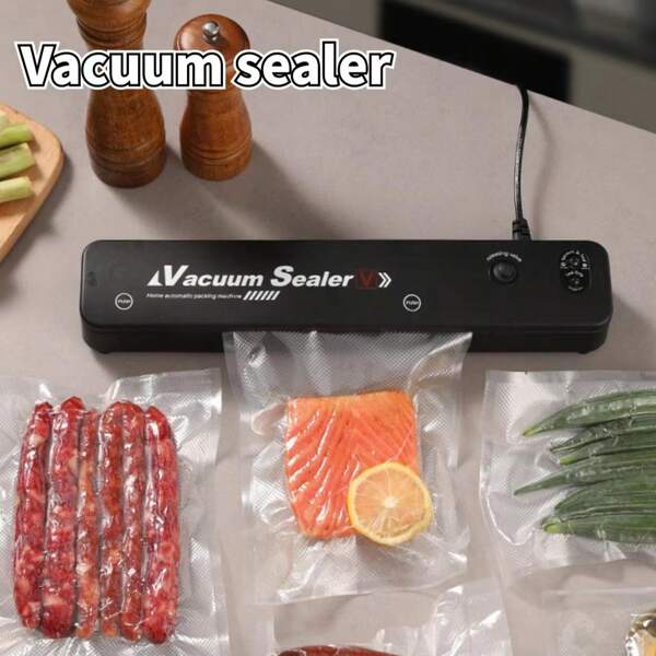 RAF Vacuum Sealer, Vacuum Sealer Function + Bag Individual Sealing, Suitable For All Kinds Of Food Vacuum Fresh-Keeping Sealer, Vacuum Sealer, Simple Operation, Suitable For Storing Dry Soft Food Food Vacuum Sealer, Kitchen Appliances
