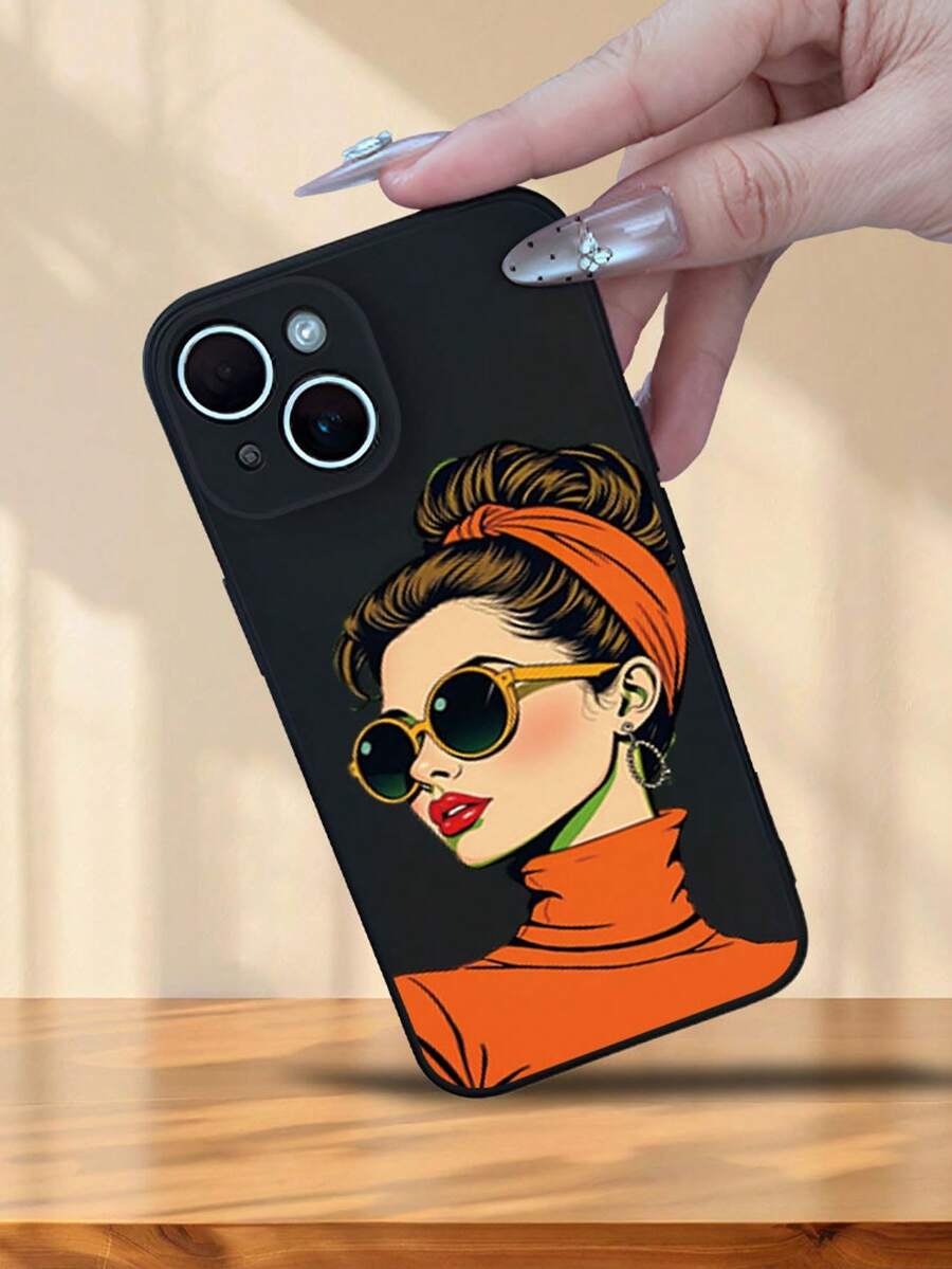 Fashionable Retro Beauty Portrait Mobile Phone Case Bling Fundas Para Celular Mobile Phone Case Soft Suitable I With  Phone Case 7/8/X/XS/XR/11/12/13/14/15/16 Plus Pro Max All-Inclusive Protective Case, Holiday Gift/Birthday Gift For Friends, Family Or Yourself - Multicolor - View 1