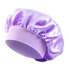 4件装真丝睡帽，缎面内衬，弹力带，适合卷发睡眠帽 - 彩色 - 查看 9