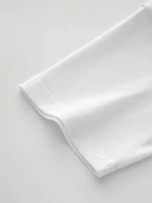 Featuring Baseball Design ,Casual Print,Comfortable And Versatile,Letter Pattern Pure Cotton 220g Printed T-Shirt,Unisex Style - 白色 - 查看 5