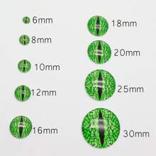 Glow In The Dark Animal Eyes Cabochons - 20 Pairs Mixed Glass Eyes For DIY Crafts, Toys (Dragon, Snake, Lizard, Owl)