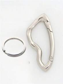 1 buc breloc carabină în formă asimetrică, pandantiv cu clip pentru drumeții, îmbrăcăminte, accesoriu pentru geantă, accesorii auto în stil casual de stradă, pandantiv pentru geantă, drăguț gotic Y2k