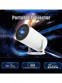 LIPETY 4K HD Wireless Portable Projector ,Projector With WIFI6 And Bluetooth, 4K 1080P Support With Android TV 11.0, Mini Portable Projector 180° Rotatable Movie Projector ,Auto Keystone Compatible For Laptop, PC, Smartphone
