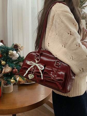 Fashion Tote Bag For Women, Spring/Summer New Large Capacity Commuter Handbag With Multiple Pockets, Versatile For Music Festivals, Parties & Events(Gift Pendant Included), Street & Japanese Bag For Women