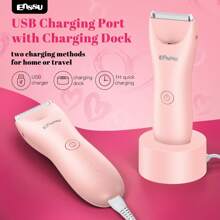 ENSSU 1 Set rosa 2-in-1 multifunktionaler Damen Bikini Trimmer Elektrischer Rasierer Epilierer Hautpflege Schönheitspflege Tool, Dual-Köpfe mit LED-Licht, 1 Stunde Schnellaufladung mit Ladestation, wasserdicht für die Dusche geeignet, passend für Gesicht/Achseln/Arme/Körper/Bikinizone, Geschenkboxverpackung ideal für Muttertag, Valentinstag, Internationaler Frauentag, inklusive Aufbewahrungstasche für einfaches Reisen