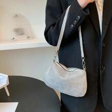 Fashion Rhinestones Evening Clutch Bag Shiny Crystal Female Dinner Party Wedding Purses Handbag Designer Shoulder Underarm Bags