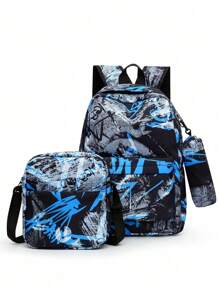 Back To School/Graduation Season Large Capacity Versatile Minimalist Fashion Travel Multi-Function 3 Pieces Set Backpack, Suitable For Various Occasions