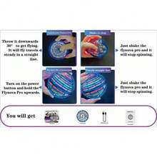 2x 360° Rotating Boomerang Flying Orb Ball Hover Ball Flying Mini Drone Ball Toy